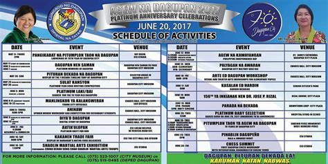 JUNE 20 is the 70th Agew na Dagupan .